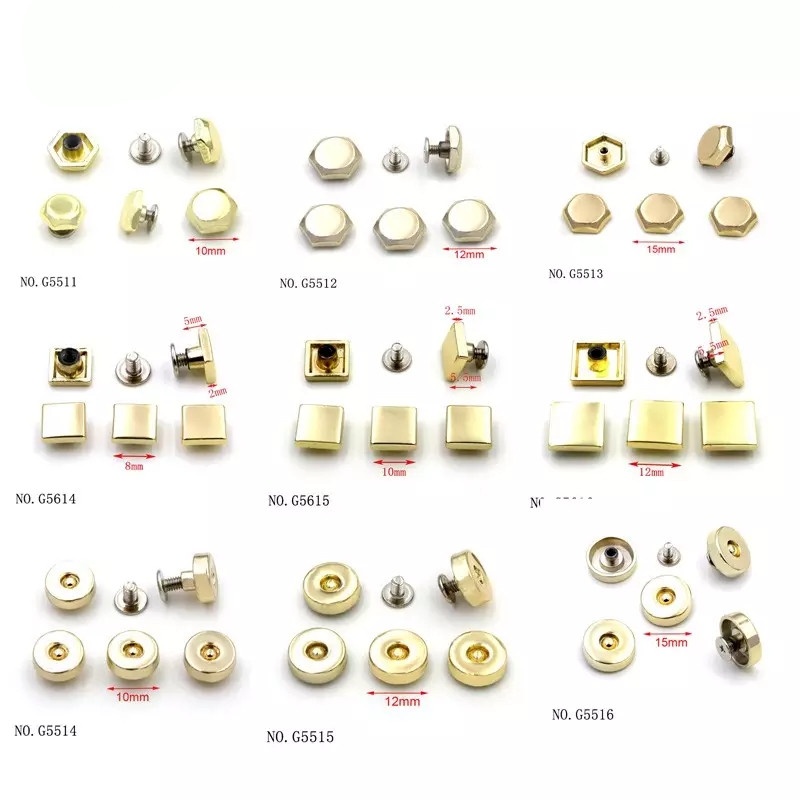 Engraved Logo Metal Rivets
