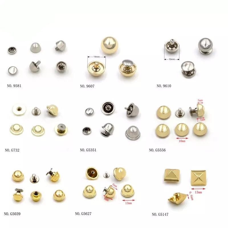 Engraved Logo Metal Rivets