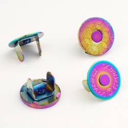 Rainbow Finish Magnetic Snap Button