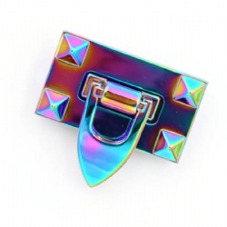 Rainbow Metal Clasp Lock Handbags Accessories