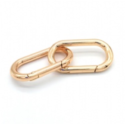 Oval Gold Carabiner Spring Ring