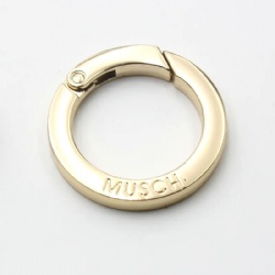 Custom Logo Square Shape Spring Ring