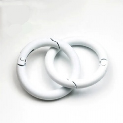 Painted White Metal Open Clasp Carabiner