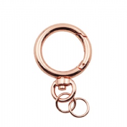 Metal Open Clasp Hook Attached Ring