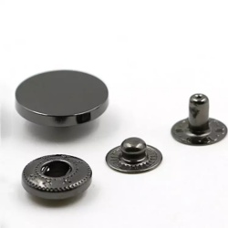 Garment Metal Black Press Buttons